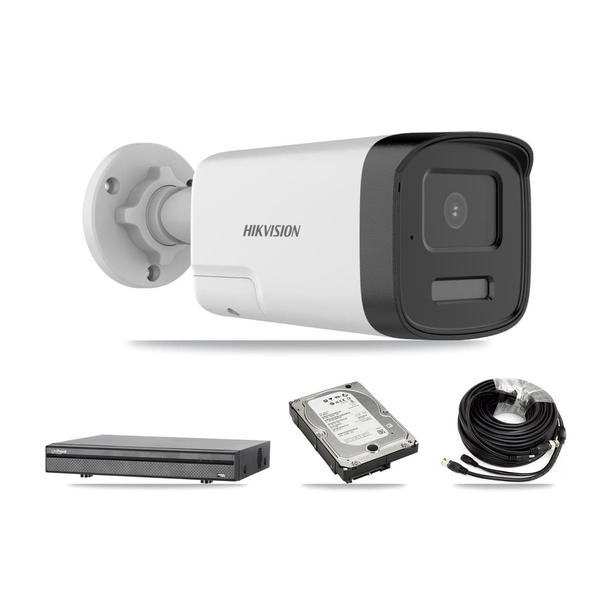 Hikvision & Dahua 8-Channel 5MP CCTV Kit — 4 DS-2CE17K0T Bullet Cameras + 5TB Recording - Image 1