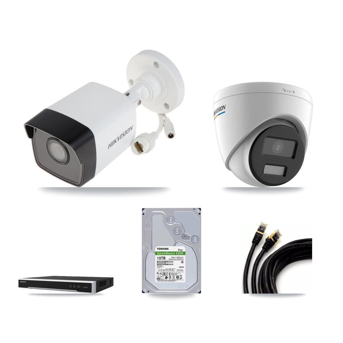 Hikvision 16-Channel 2MP – 5MP CCTV Kit — 6 5MP Bullet + 3 2MP Turret Cameras + 10TB Recording - Image 1