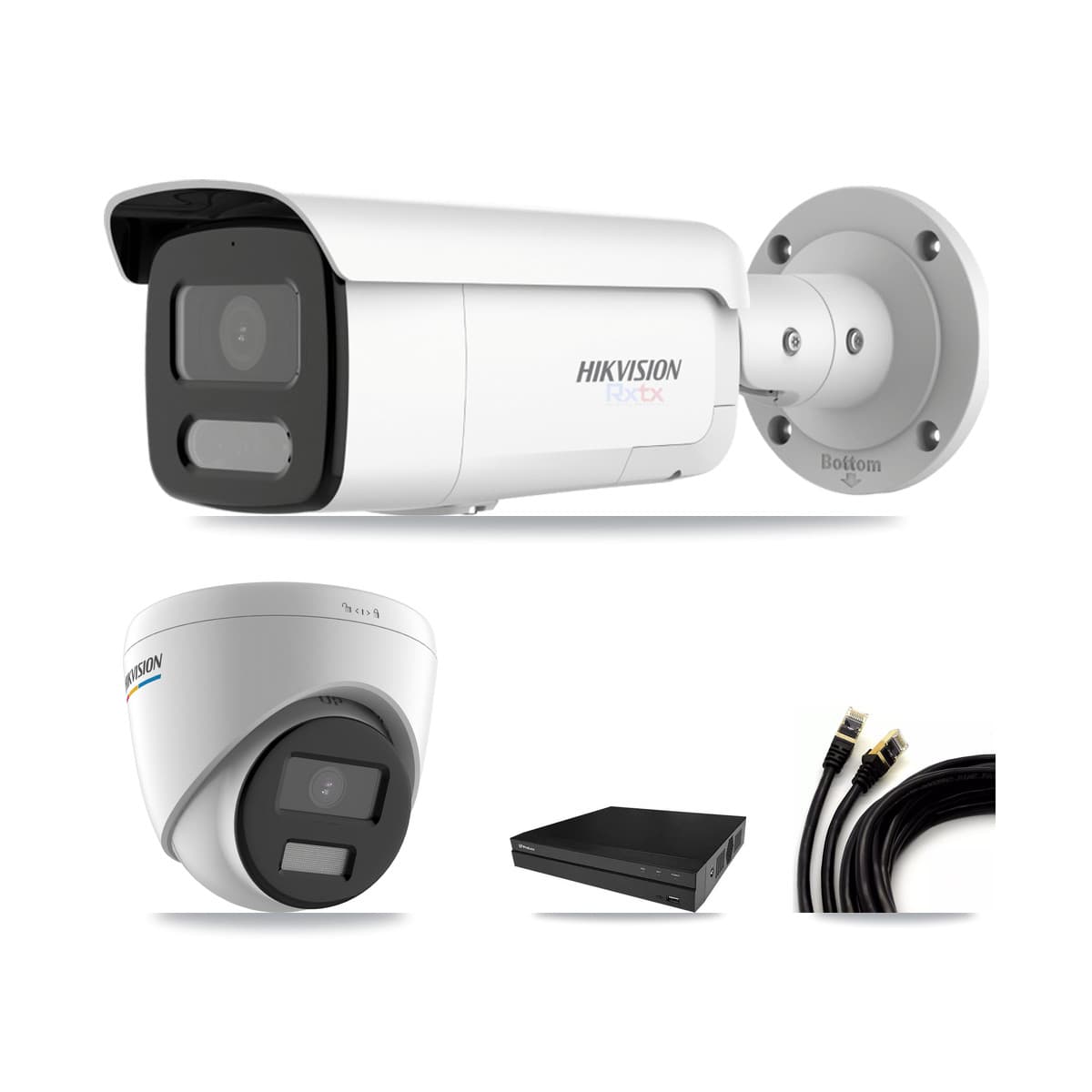 Hikvision & Prolux 8-Channel 2MP – 4K CCTV Kit — 1 2MP Turret + 3 4K Bullet Cameras + 8TB Recording - Image 1