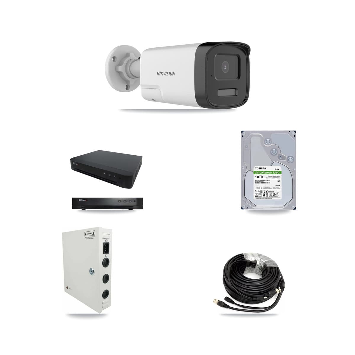 Hikvision & Prolux 16-Channel 5MP CCTV Kit — 14 DS-2CE17K0T Bullet Cameras + 10TB Recording - Image 1