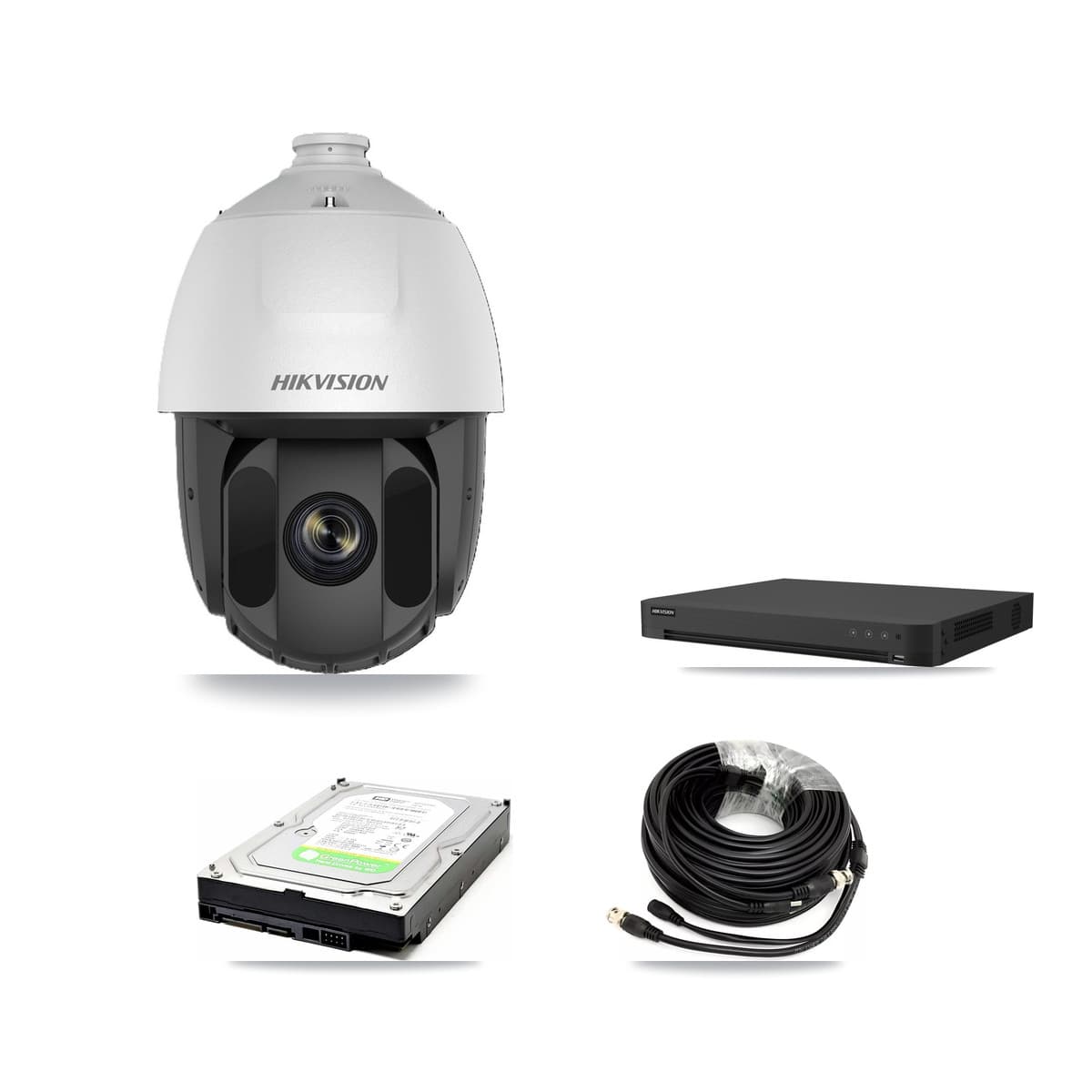 Hikvision 16-Channel 2MP CCTV Kit — 2 DS-2AE5225TI PTZ Cameras + 1TB Recording (IDS-7216HUHI Recorder) - Image 1