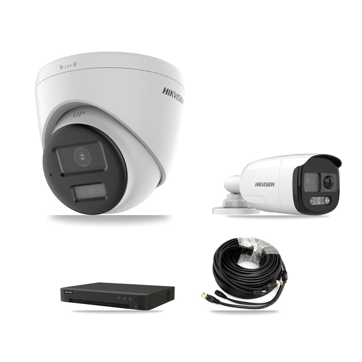 Hikvision 16-Channel 5MP CCTV Kit — 1 DS-2CE12KF3T-PIRXO Bullet + 5 DS-2CE78K0T-LPTS Turret Cameras + 8TB Recording (IDS-7216HQHI-M1/XT Recorder) - Image 1