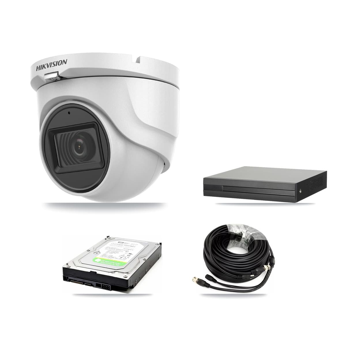 Hikvision 16-Channel 5MP CCTV Kit — 1 DS-2CE76H0T Turret Camera + 1TB Recording (XVR-3116HS Recorder) - Image 1