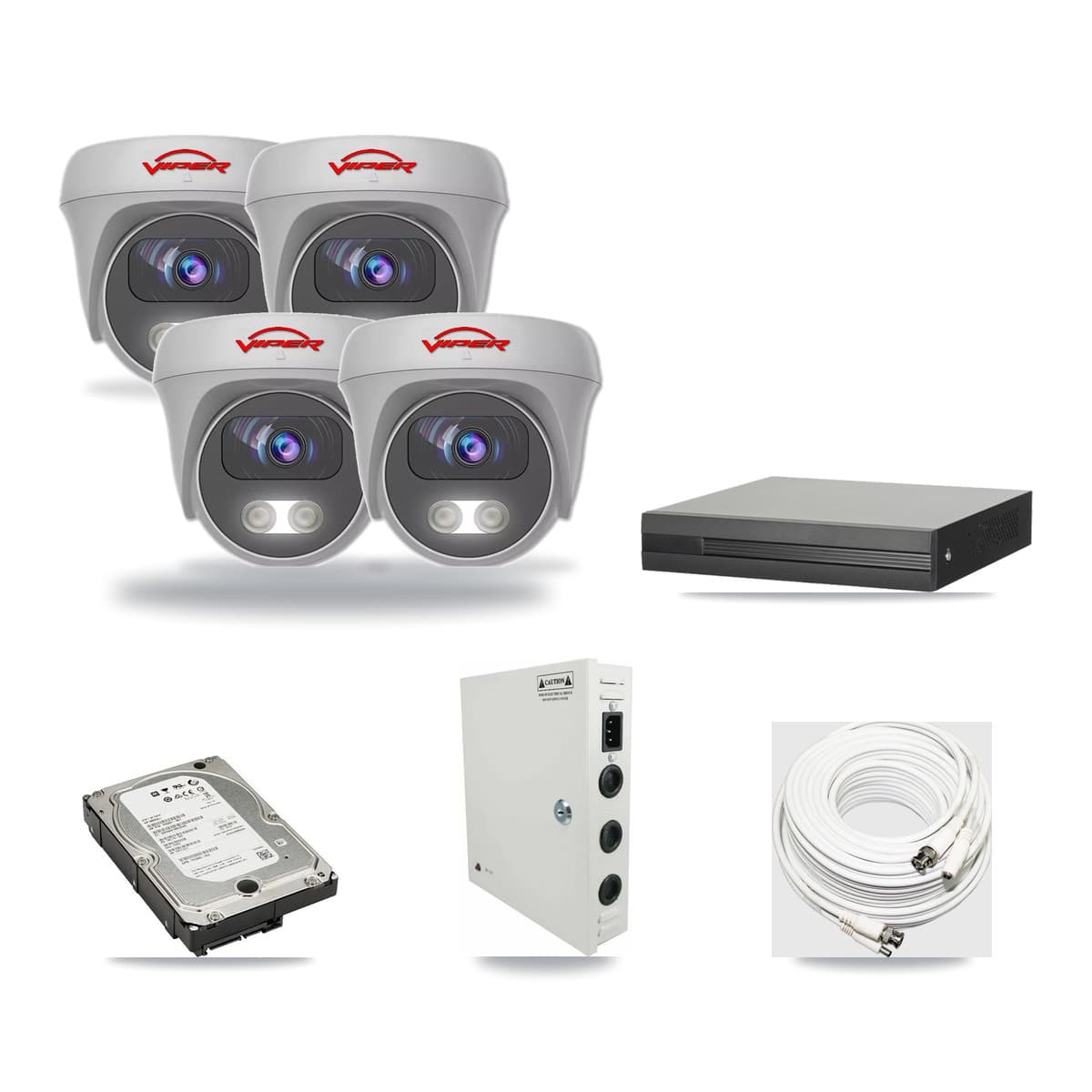 16-Channel 5MP CCTV Kit — 4 Viper Cameras + 5TB Recording - Image 1