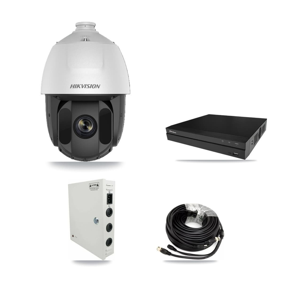 Hikvision & Prolux 8-Channel 2MP CCTV Kit — 4 DS-2AE5225TI PTZ Cameras + 3TB Recording (PXD-5208AN Recorder) - Image 1