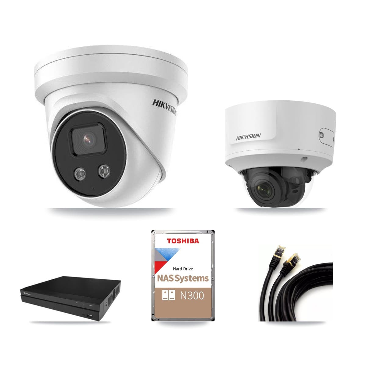 Hikvision & Prolux 16-Channel 2MP – 5MP CCTV Kit — 1 2MP Dome + 13 5MP Turret Cameras + 18TB Recording