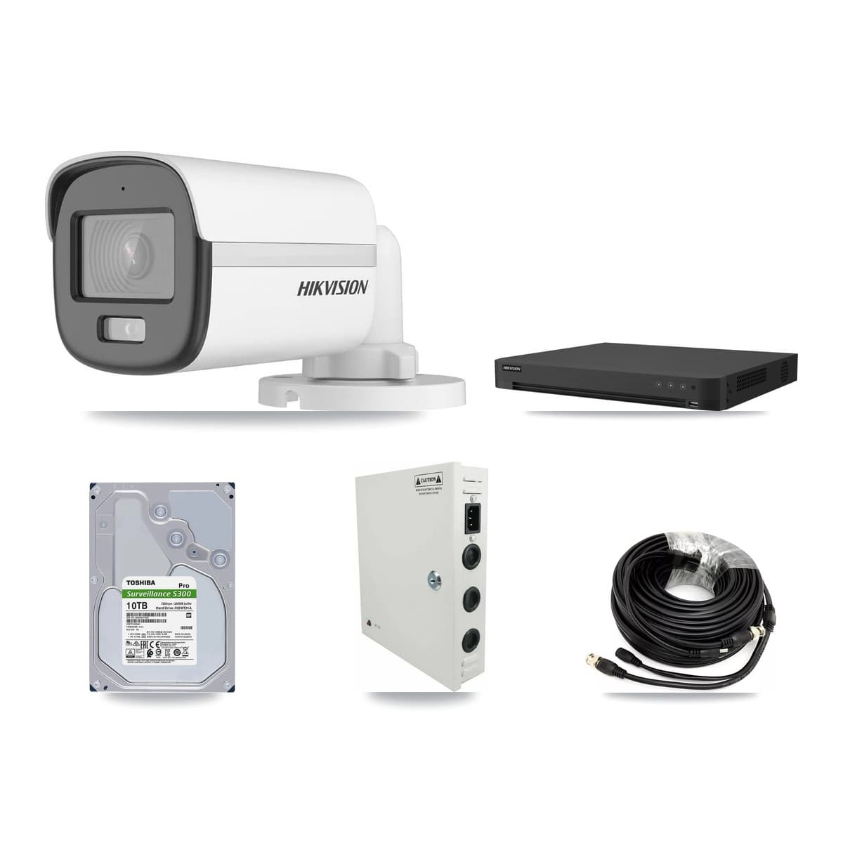 Hikvision 16-Channel 5MP CCTV Kit — 15 DS-2CE12KF0T Bullet Cameras + 2× 10TB Recording - Image 1