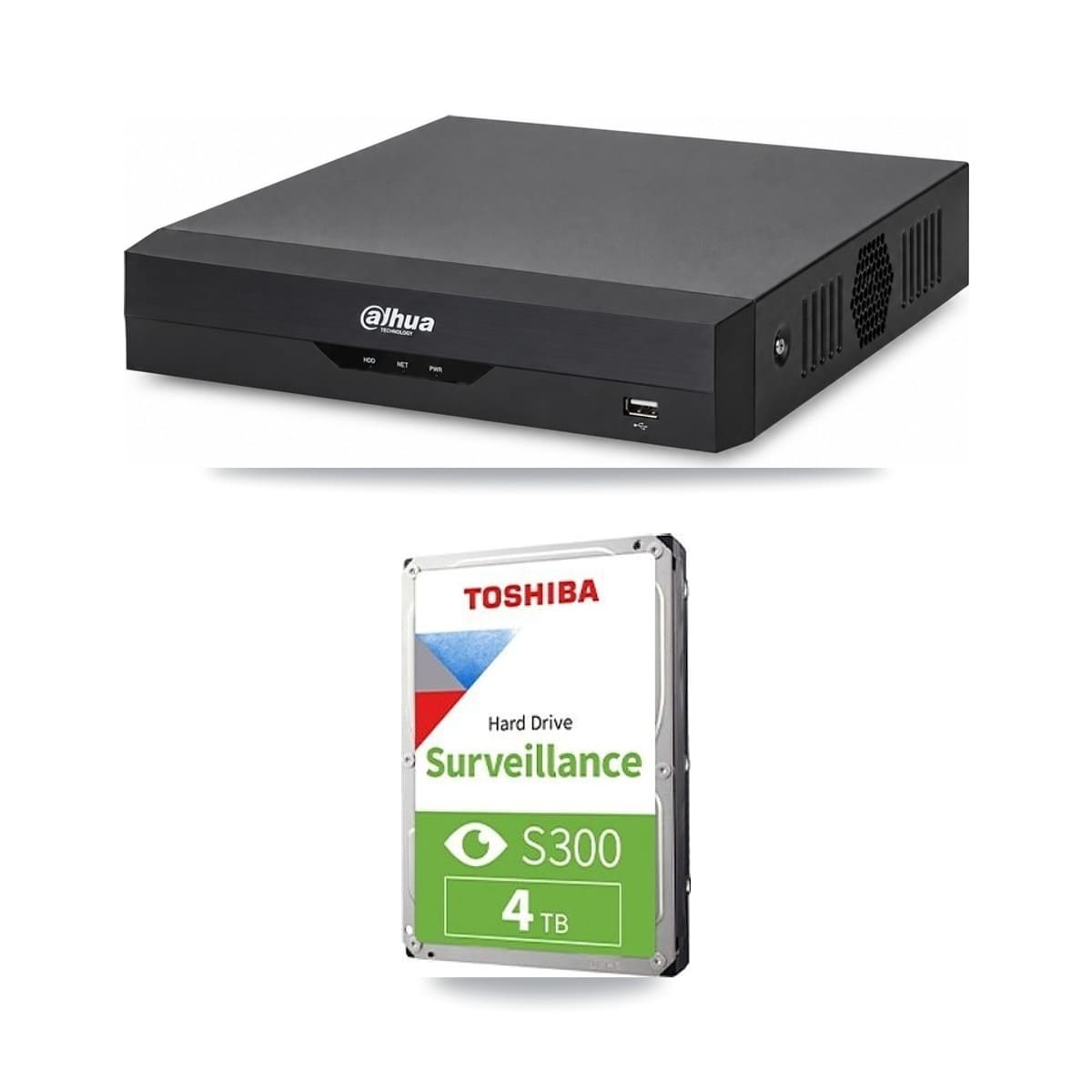 Dahua 4-channel DVR recorder with 4TB hard drive