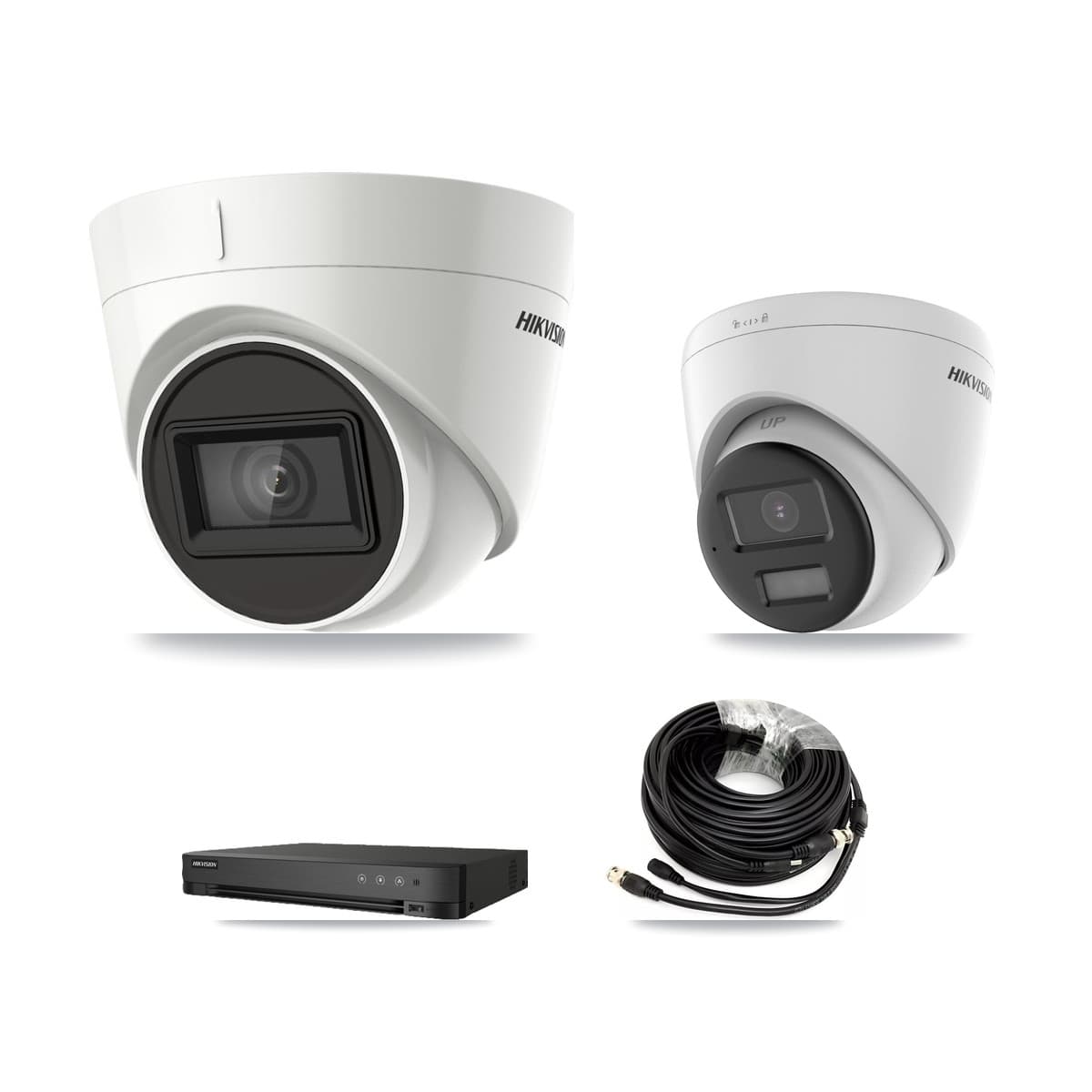 Hikvision 8-Channel 4K CCTV Kit — 1 DS-2CE78U0T + 2 DS-2CE78U1T Turret Cameras + 8TB Recording - Image 1