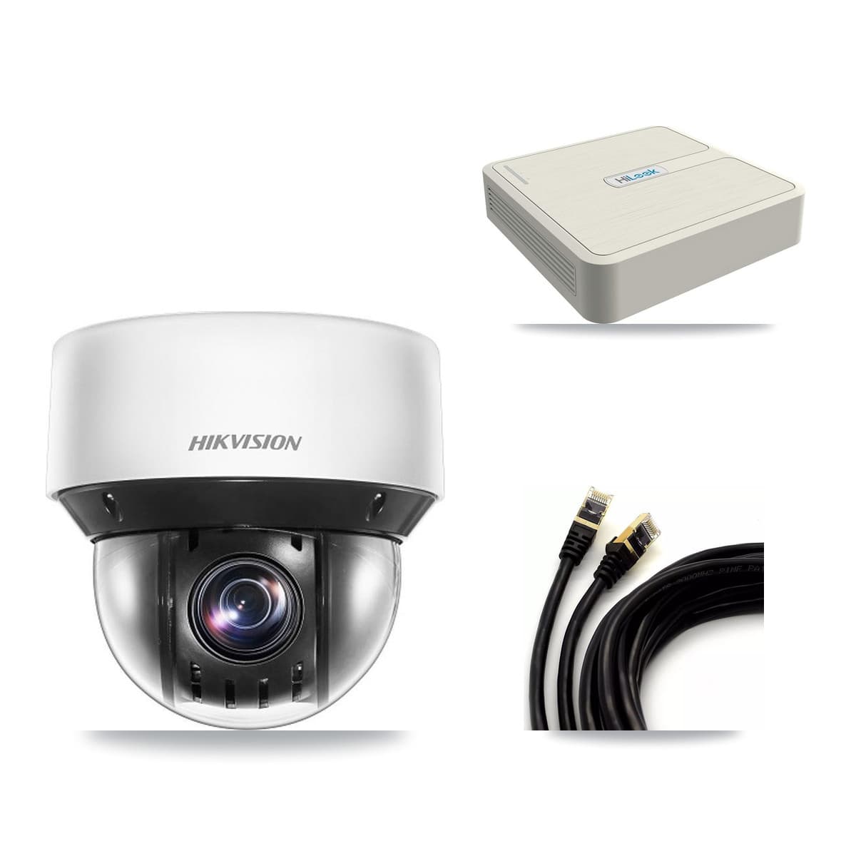 Hikvision & HiLook 8-Channel 4MP CCTV Kit — 2 DS-2DE4A425IW PTZ Cameras + 3TB Recording (NVR-108H-D Recorder) - Image 1