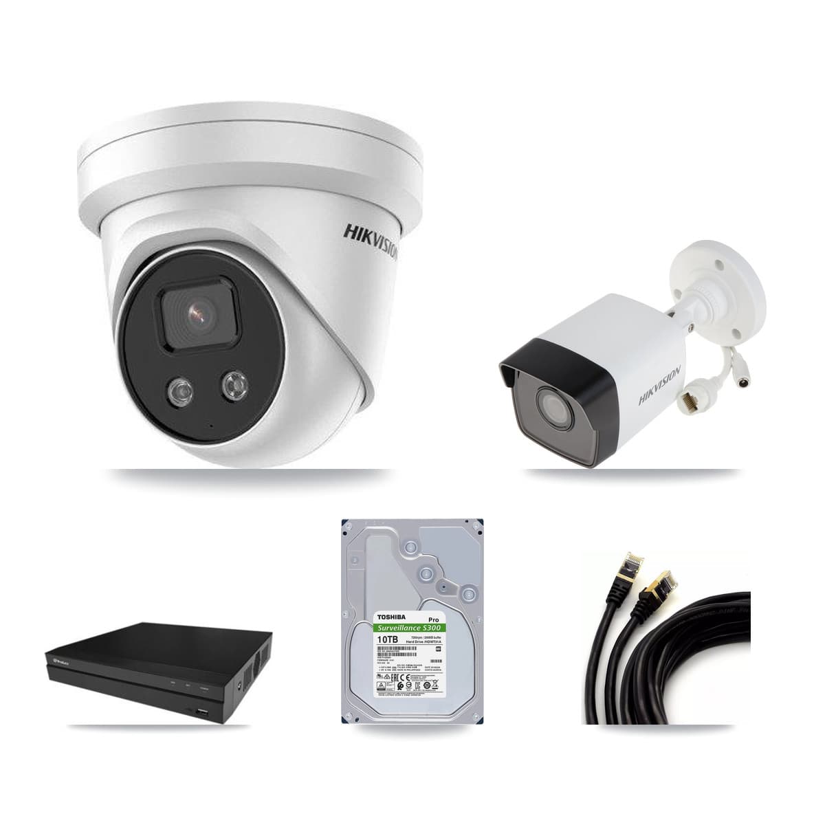 Hikvision & Prolux 16-Channel 5MP CCTV Kit — 1 Bullet + 6 Turret Cameras + 10TB Recording - Image 1