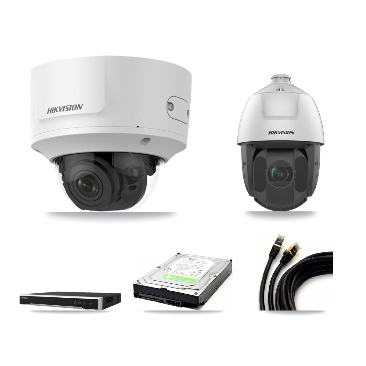 Hikvision 8-Channel 2MP CCTV Kit — 1 Dome + 1 PTZ Cameras + 1TB Recording