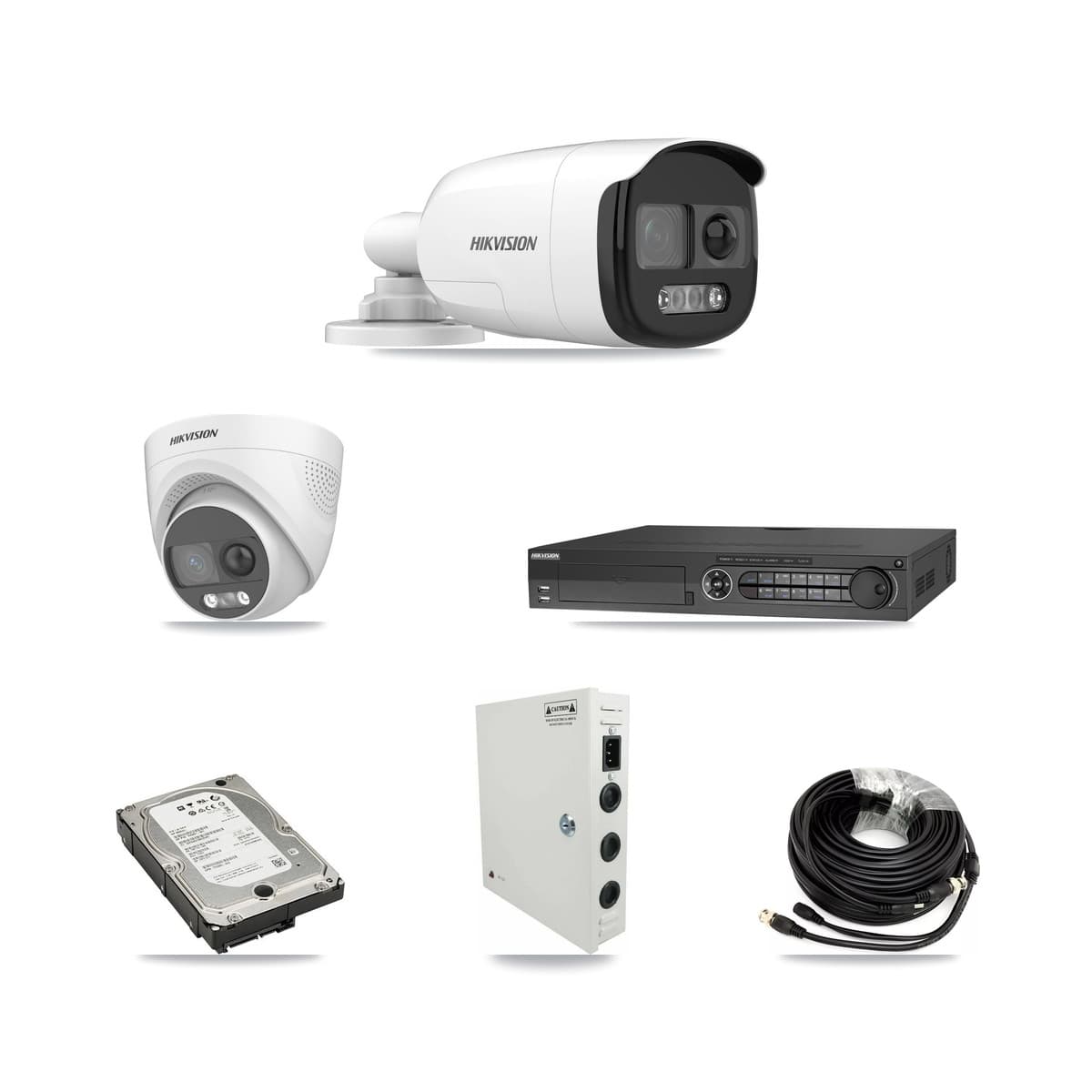 Hikvision 32-Channel 5MP CCTV Kit — 10 Bullet + 1 Turret Cameras + 3× 5TB Recording (DS-7332HQHI Recorder) - Image 1