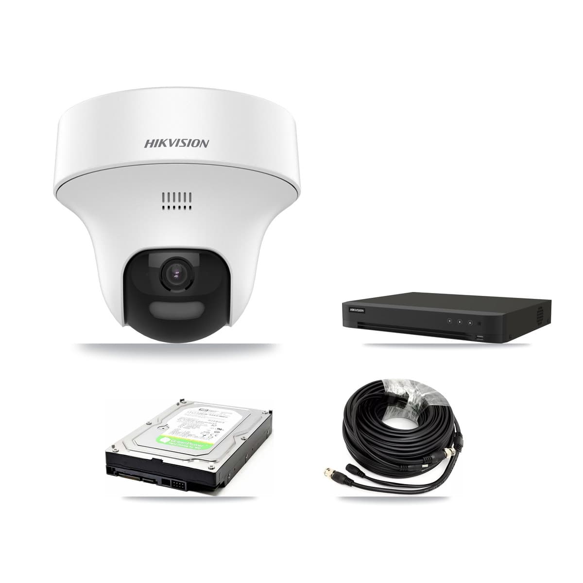 Hikvision 16-Channel 5MP CCTV Kit — 1 DS-2CE70K0T Turret Camera + 1TB Recording (IDS-7216HQHI Recorder) - Image 1
