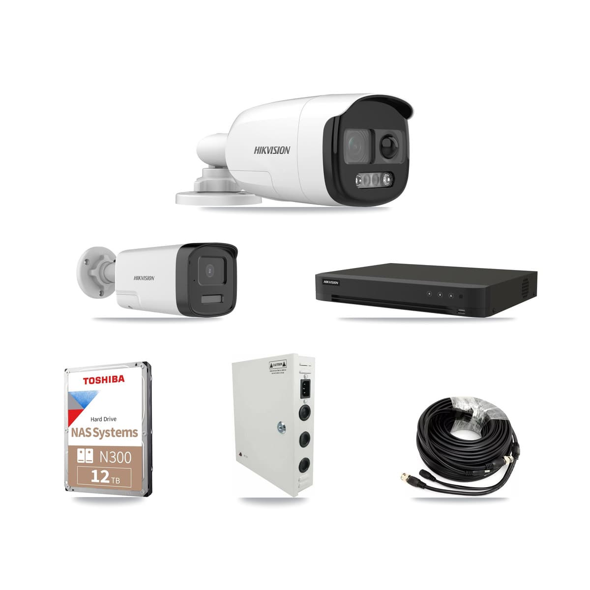 Hikvision 16-Channel 5MP CCTV Kit — 7 DS-2CE12KF3T + 3 DS-2CE17K0T Bullet Cameras + 12TB Recording - Image 1