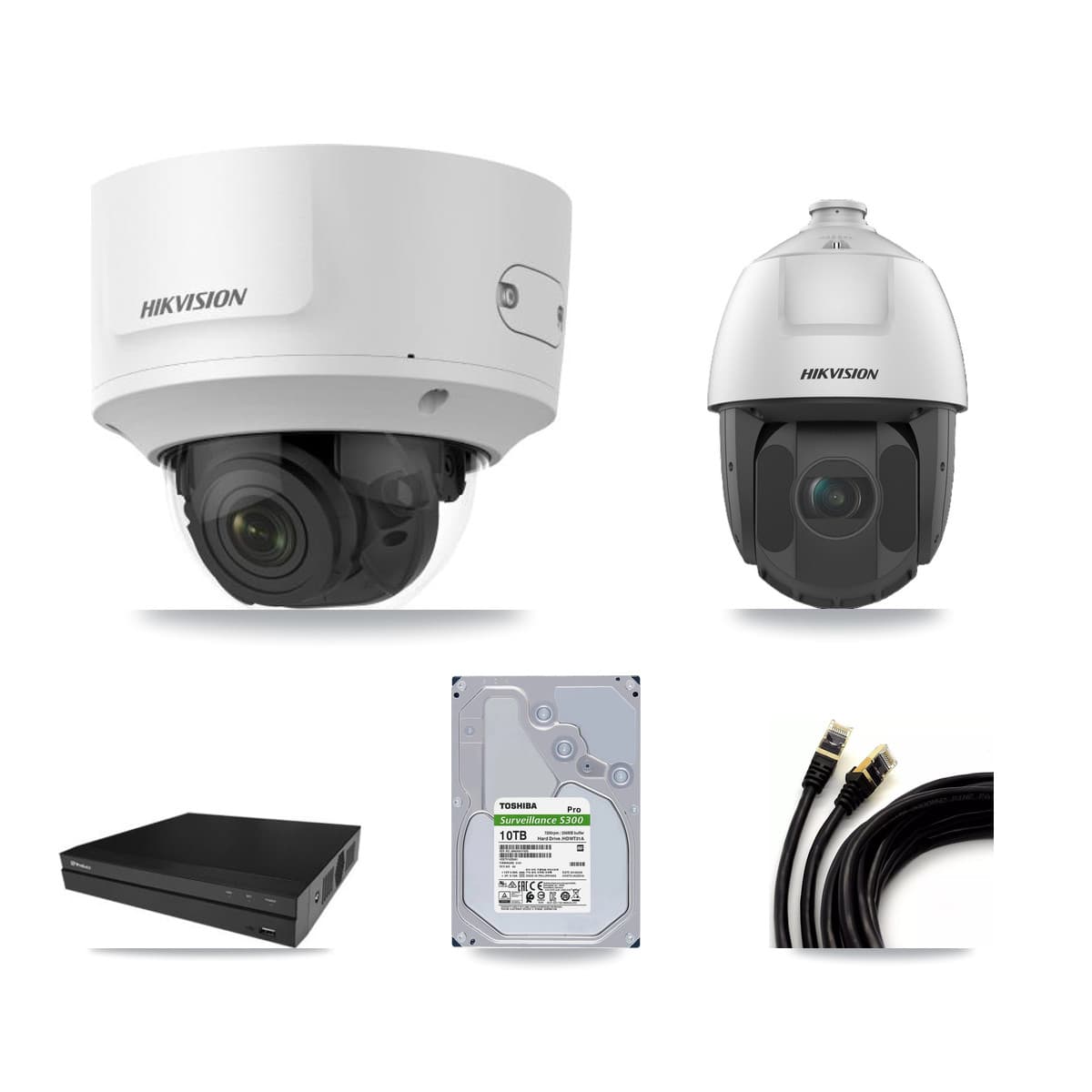 Hikvision & Prolux 16-Channel 2MP CCTV Kit — 10 Dome + 4 PTZ Cameras + 10TB Recording - Image 1