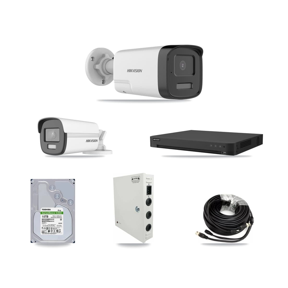 Hikvision 16-Channel 5MP – 4K CCTV Kit — 1 4K + 14 5MP Bullet Cameras + 2× 10TB Recording