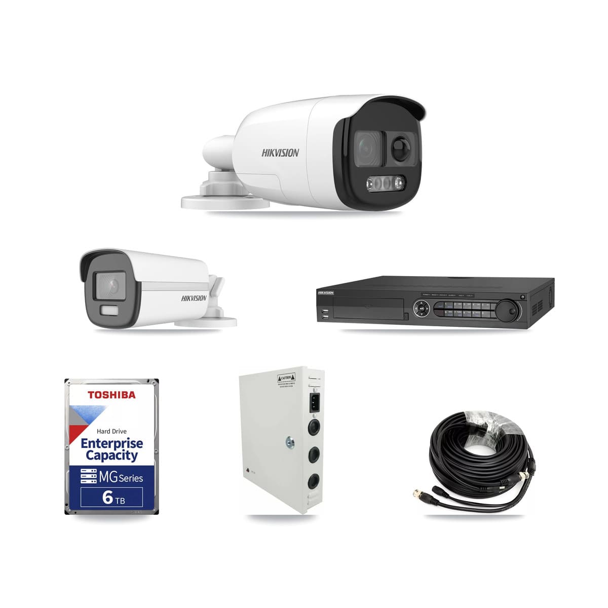 Hikvision 32-Channel 5MP – 4K CCTV Kit — 12 5MP + 1 4K Bullet Cameras + 3× 6TB Recording