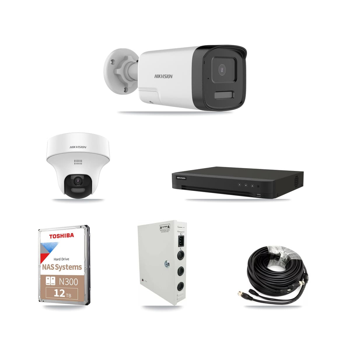 Hikvision 16-Channel 5MP CCTV Kit — 10 DS-2CE17K0T Bullet + 4 DS-2CE70K0T Turret Cameras + 12TB Recording - Image 1