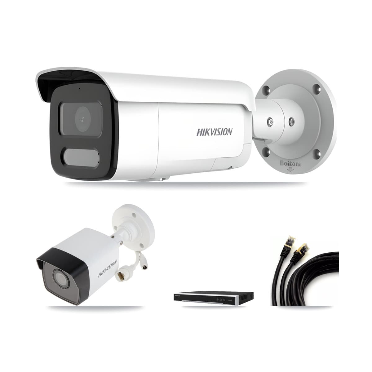 Hikvision 8-Channel 4MP – 5MP CCTV Kit — 1 5MP + 5 4MP Bullet Cameras + 8TB Recording