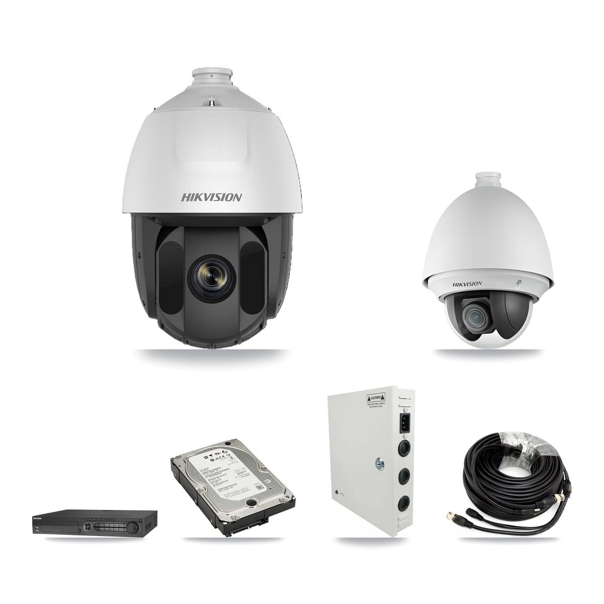 Hikvision 32-Channel 2MP CCTV Kit — 1 DS-2AE4225T + 22 DS-2AE5225TI PTZ Cameras + 3× 5TB Recording (IDS-7332HUHI Recorder) - Image 1