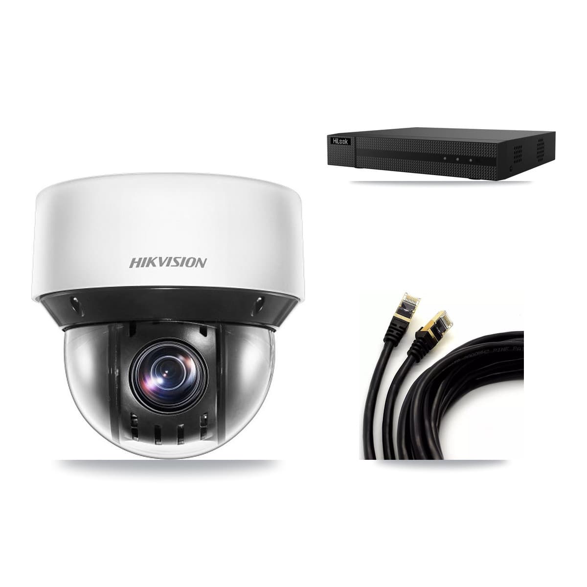 Hikvision & HiLook 8-Channel 4MP CCTV Kit — 2 DS-2DE4A425IW PTZ Cameras + 3TB Recording (NVR-108MH-D Recorder) - Image 1