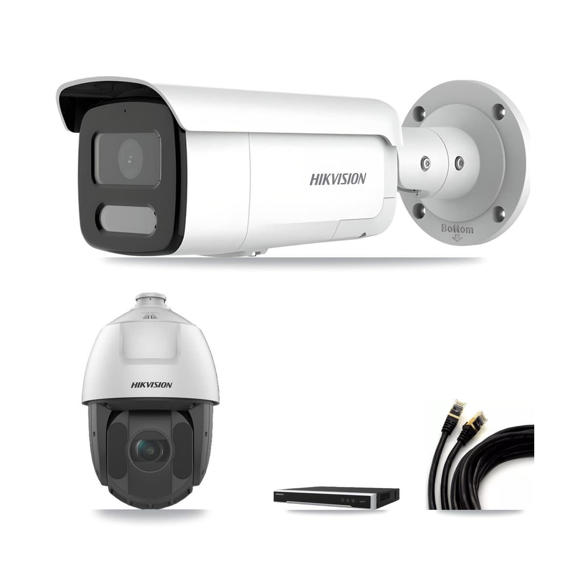 Hikvision 16-Channel 2MP – 4MP CCTV Kit — 6 4MP Bullet + 1 2MP PTZ Cameras + 8TB Recording - Image 1