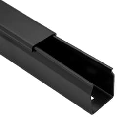 Betaduct PVC Solid Wall Cable Trunking 37.5x37.5mm Black