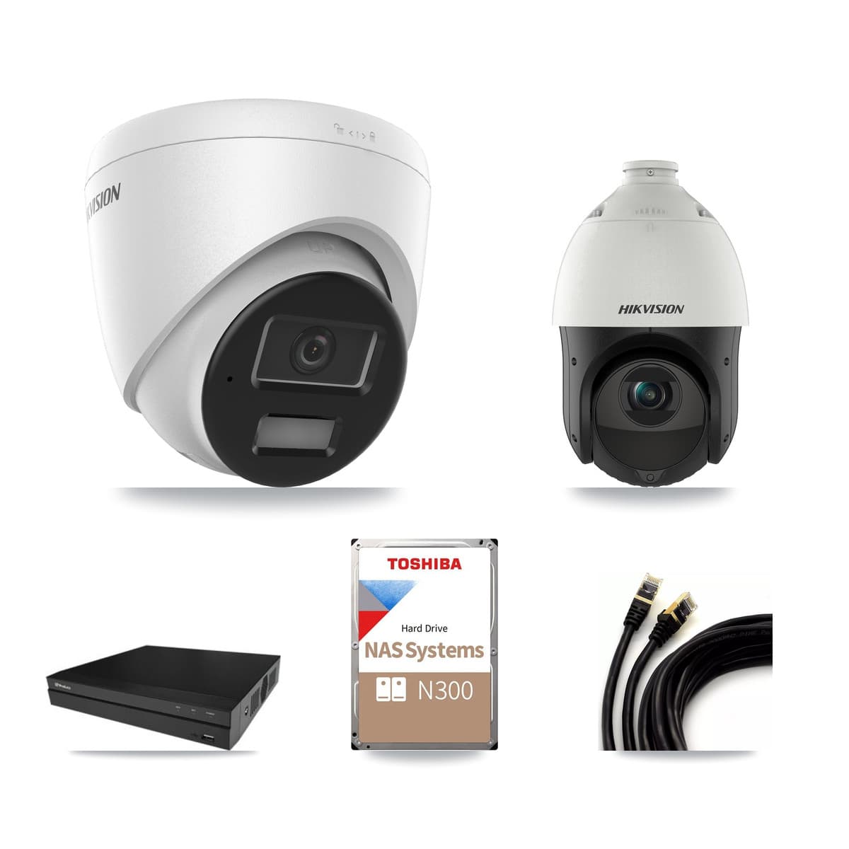 Hikvision & Prolux 16-Channel 4MP CCTV Kit — 13 Turret + 1 PTZ Cameras + 18TB Recording
