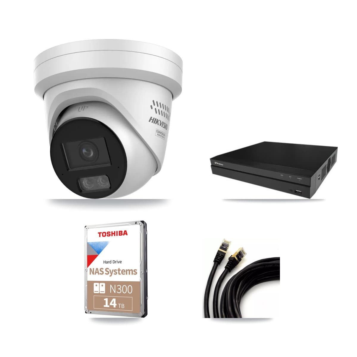 Prolux 16-Channel 4MP CCTV Kit — 12 Turret Cameras + 14TB Recording