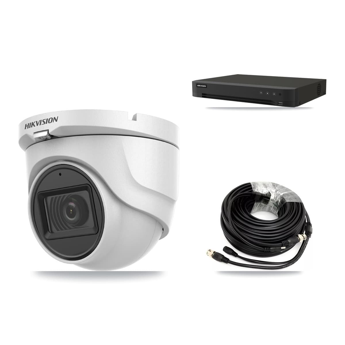 Hikvision 16-Channel 5MP CCTV Kit — 6 DS-2CE76H0T Turret Cameras + 8TB Recording (IDS-7216HQHI Recorder) - Image 1