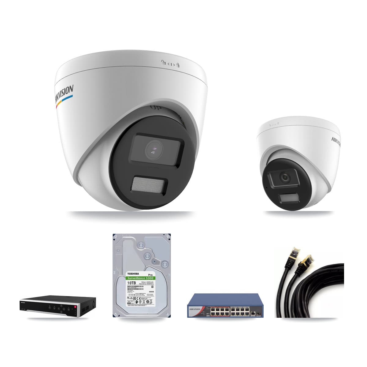 Hikvision 32-Channel 2MP – 4K CCTV Kit — 21 2MP + 10 4K Turret Cameras + 4× 10TB Recording - Image 1