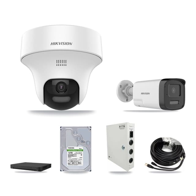 Hikvision 32-Channel 5MP CCTV Kit — 1 DS-2CE17K0T Bullet + 26 DS-2CE70K0T Turret Cameras + 10TB Recording