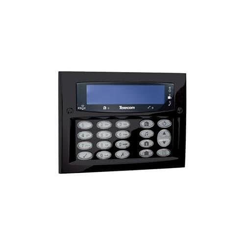 Texecom DBD-0130 Premier Elite Series, 32-Character LCD Display Programmable Keypad with TouchtOne Backlit Keys, Built-in Proximity Tag Reader Wall Mount, Diamond Black