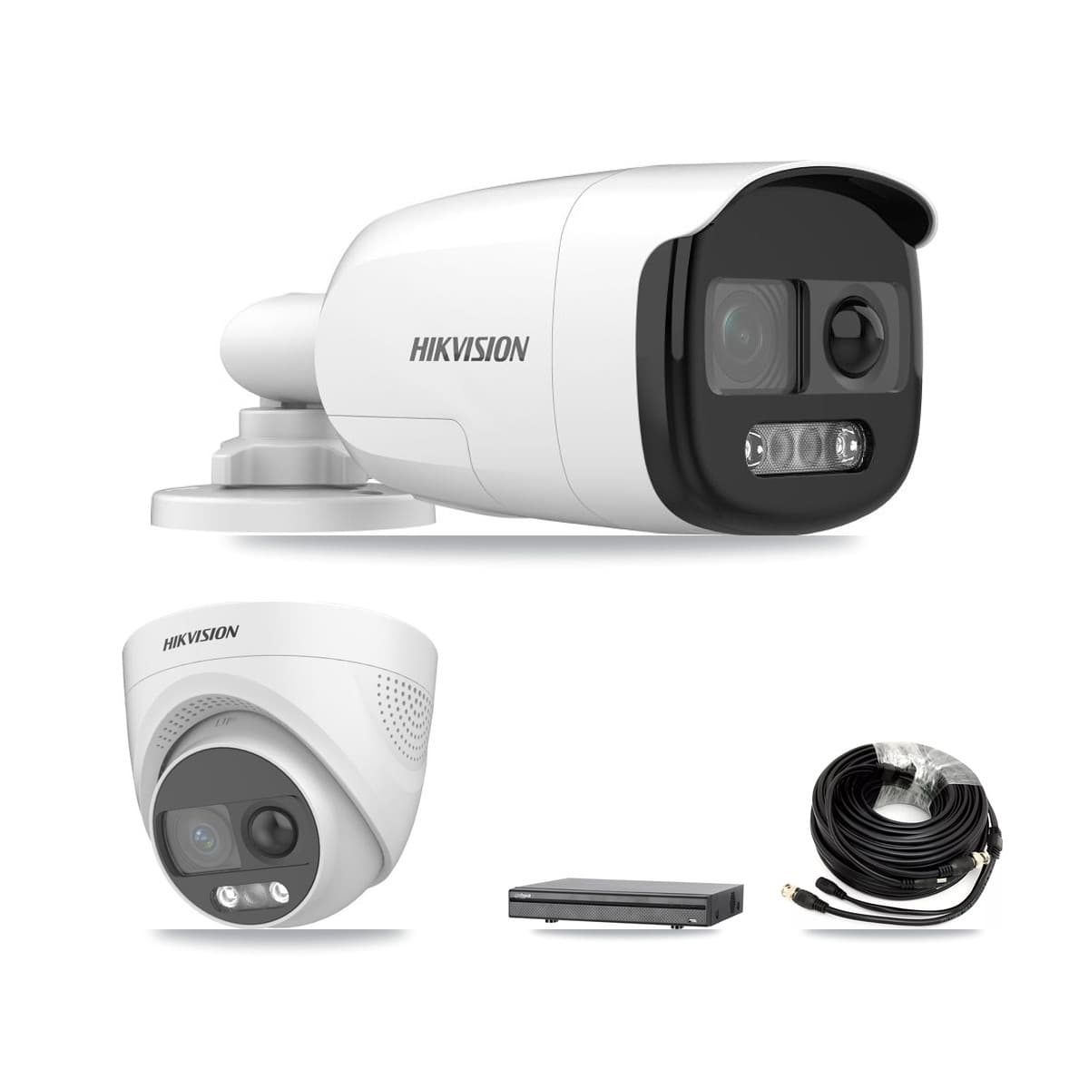 Hikvision & Dahua 8-Channel 5MP CCTV Kit — 3 Bullet + 3 Turret Cameras + 8TB Recording (DH-XVR5108H Recorder) - Image 1