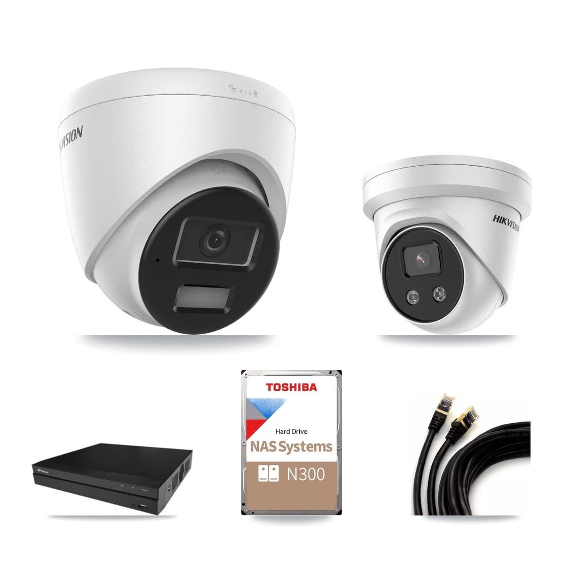 Hikvision & Prolux 16-Channel 4MP – 5MP CCTV Kit — 9 4MP + 4 5MP Turret Cameras + 18TB Recording