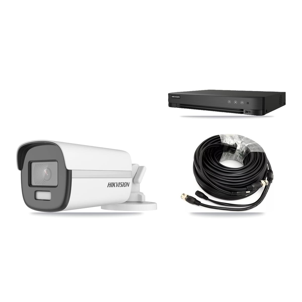 Hikvision 8-Channel 4K CCTV Kit — 1 DS-2CE12UF3T-E Bullet Camera + 3TB Recording (IDS-7208HUHI-M1/E Recorder)