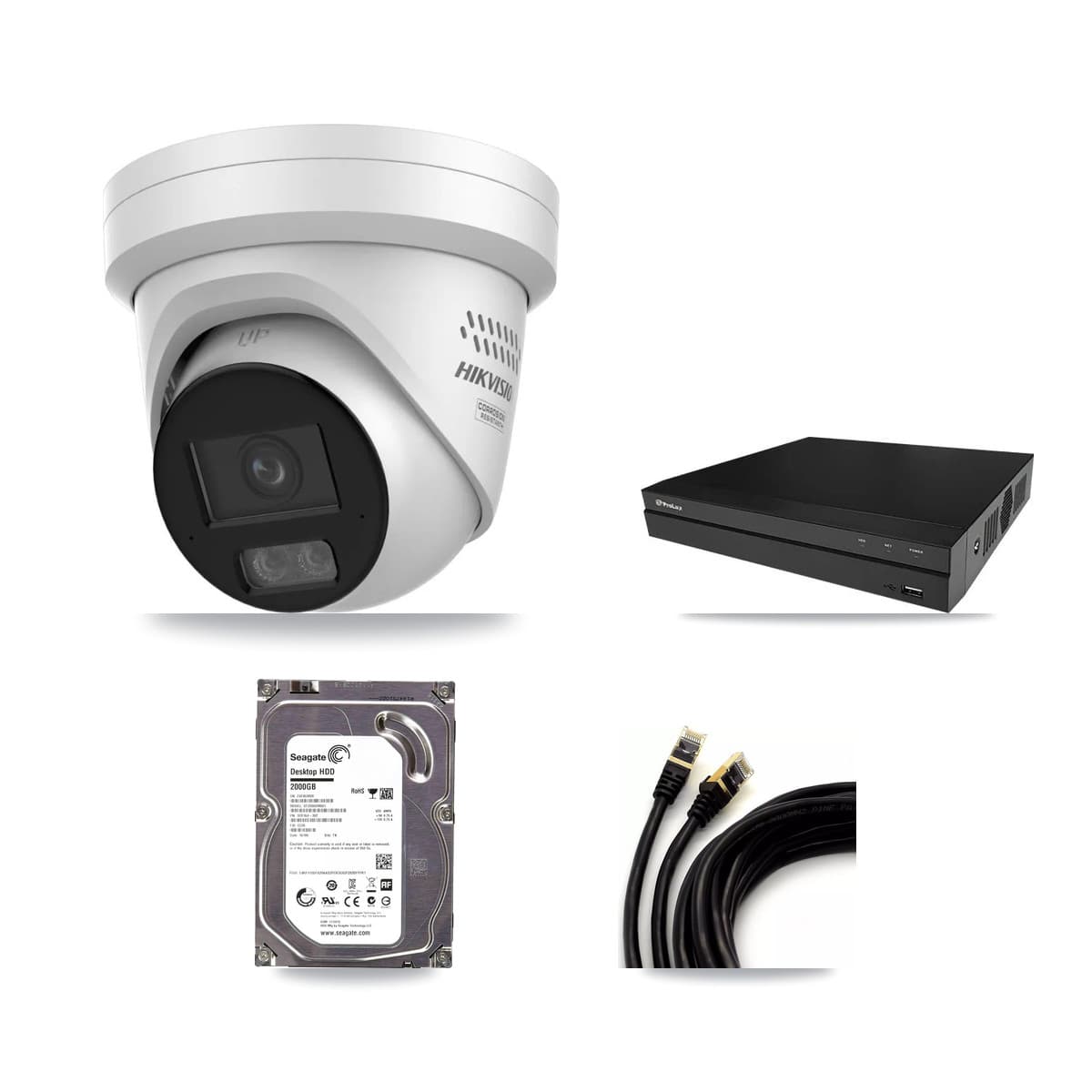 Prolux 8-Channel 4MP CCTV Kit — 1 Turret Camera + 2TB Recording