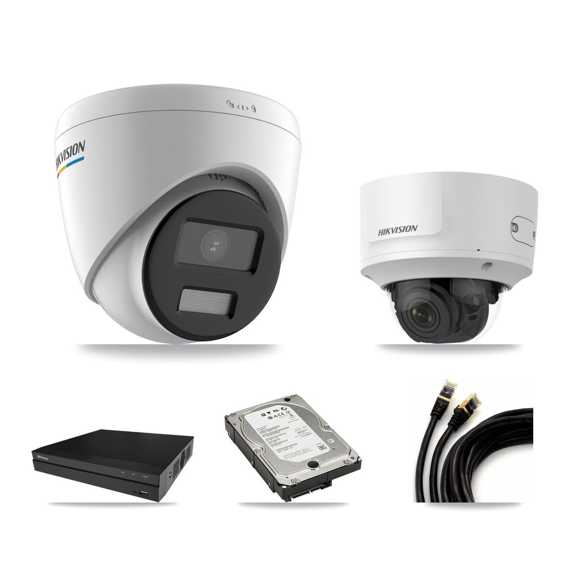 Hikvision & Prolux 8-Channel 2MP CCTV Kit — 6 Turret + 1 Dome Cameras + 5TB Recording - Image 1