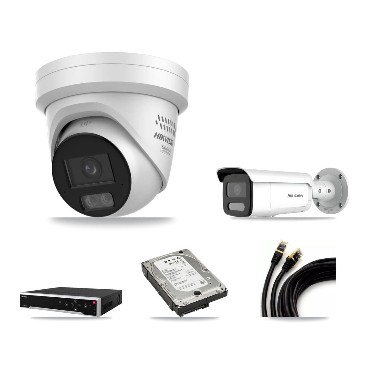 Hikvision 32-Channel 4MP CCTV Kit — 2 Turret + 2 Bullet Cameras + 5TB Recording - Image 1