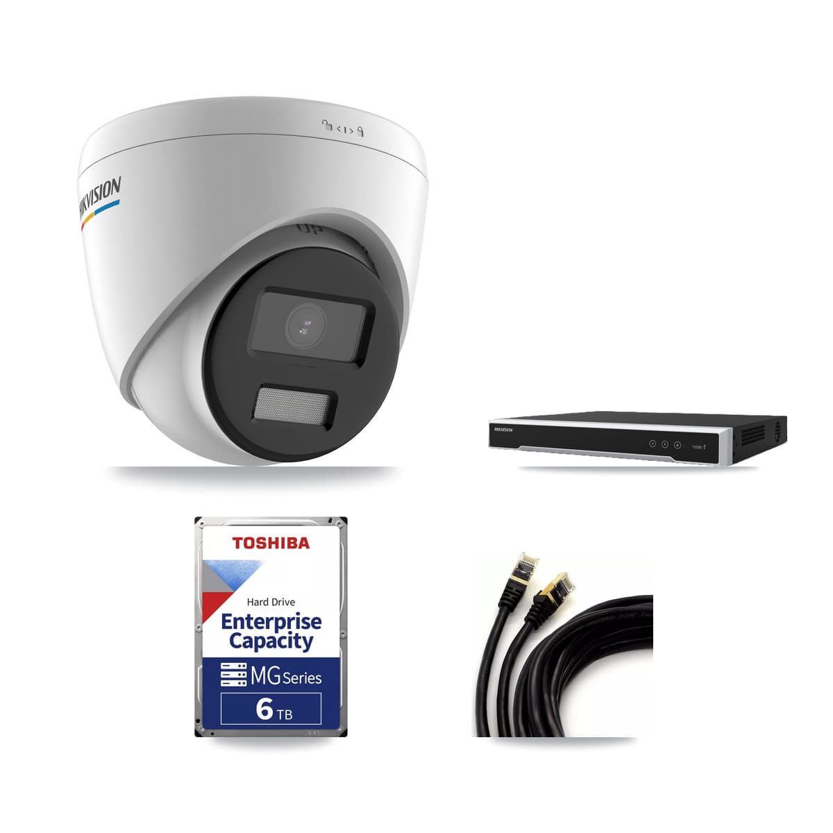 Hikvision 16-Channel 2MP CCTV Kit — 9 Turret Cameras + 6TB Recording