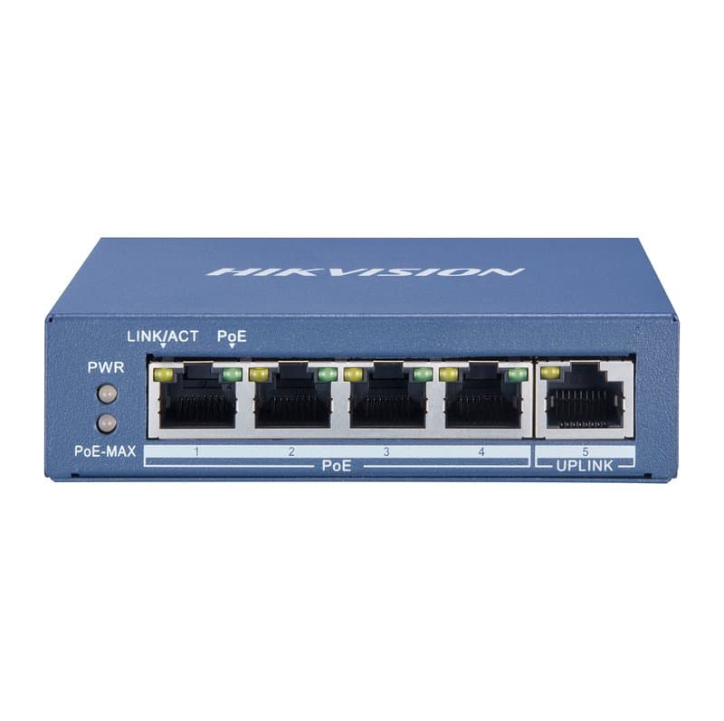 Hikvision DS-3E0505P-E 4-Port Gigabit PoE Unmanaged Network Switch