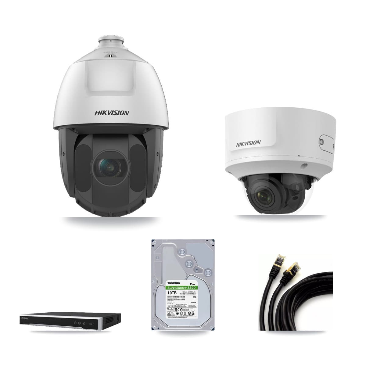 Hikvision 16-Channel 2MP CCTV Kit — 5 Dome + 10 PTZ Cameras + 10TB Recording - Image 1