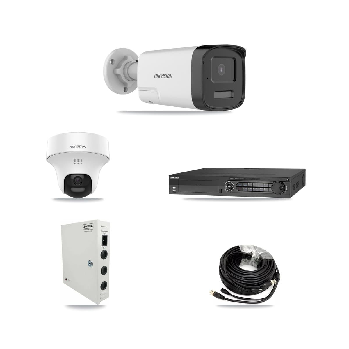 Hikvision 32-Channel 5MP CCTV Kit — 6 DS-2CE17K0T Bullet + 6 DS-2CE70K0T Turret Cameras + 2× 8TB Recording - Image 1