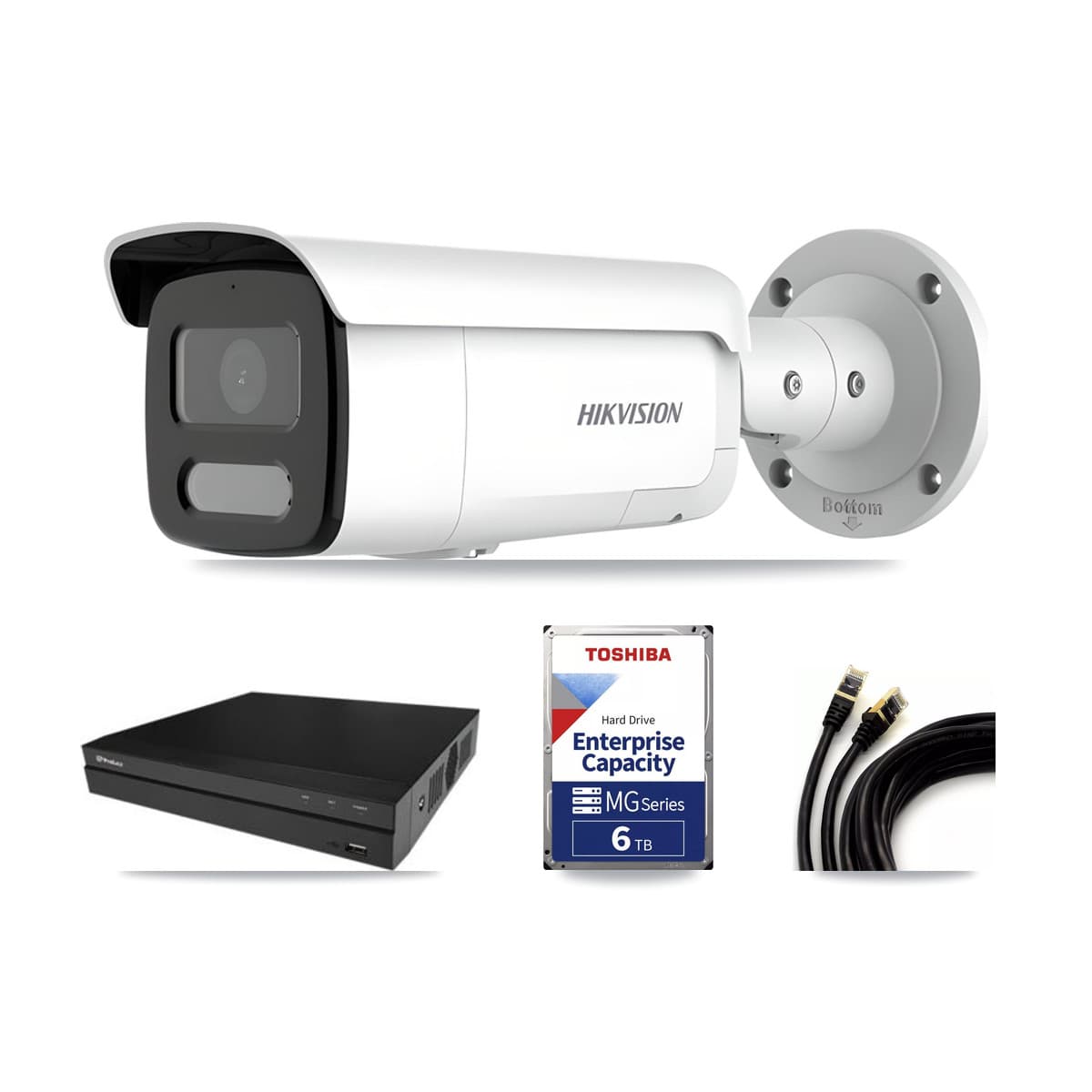 Hikvision & Prolux 16-Channel 4MP CCTV Kit — 5 Bullet Cameras + 6TB Recording - Image 1