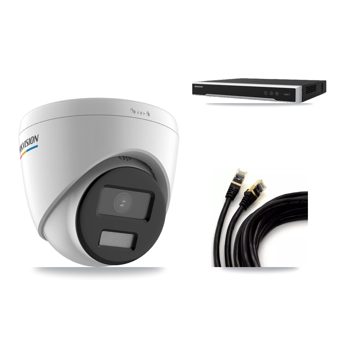 Hikvision 8-Channel 2MP CCTV Kit — 4 Turret Cameras + 3TB Recording