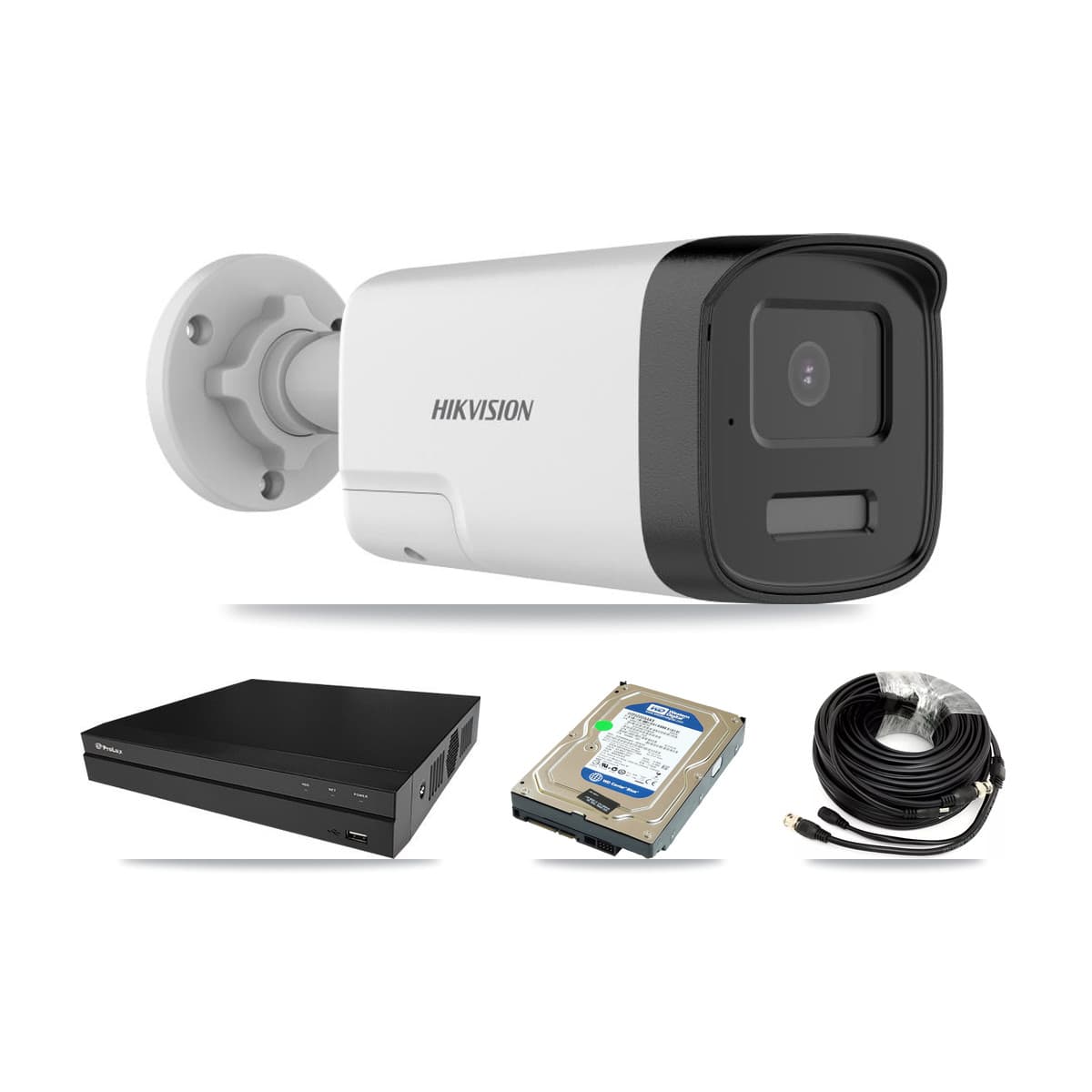 Hikvision & Prolux 8-Channel 5MP CCTV Kit — 1 DS-2CE17K0T Bullet Camera + 500GB Recording