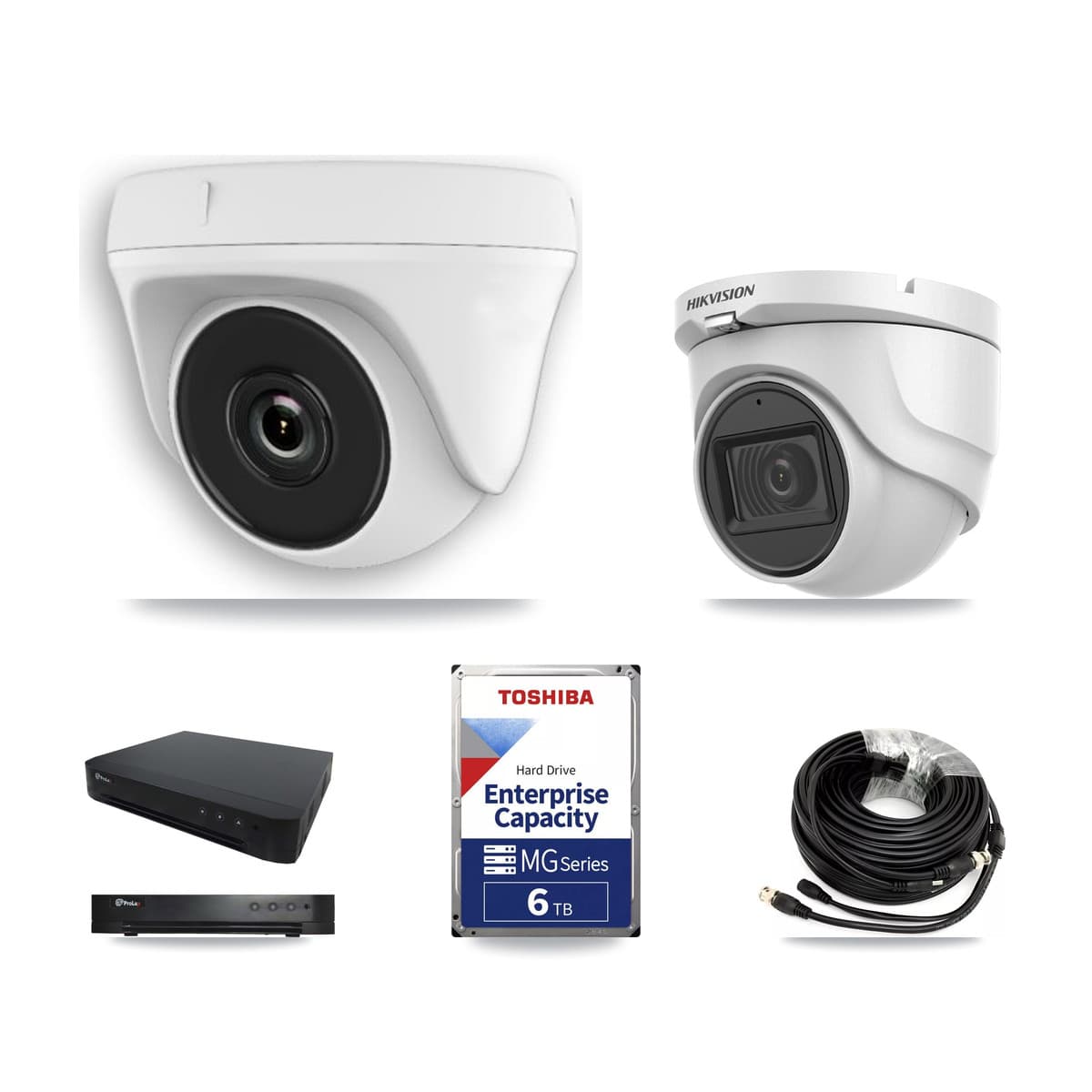 Hikvision & Prolux 16-Channel 2MP – 5MP CCTV Kit — 1 5MP Turret + 7 2MP Dome Cameras + 6TB Recording - Image 1