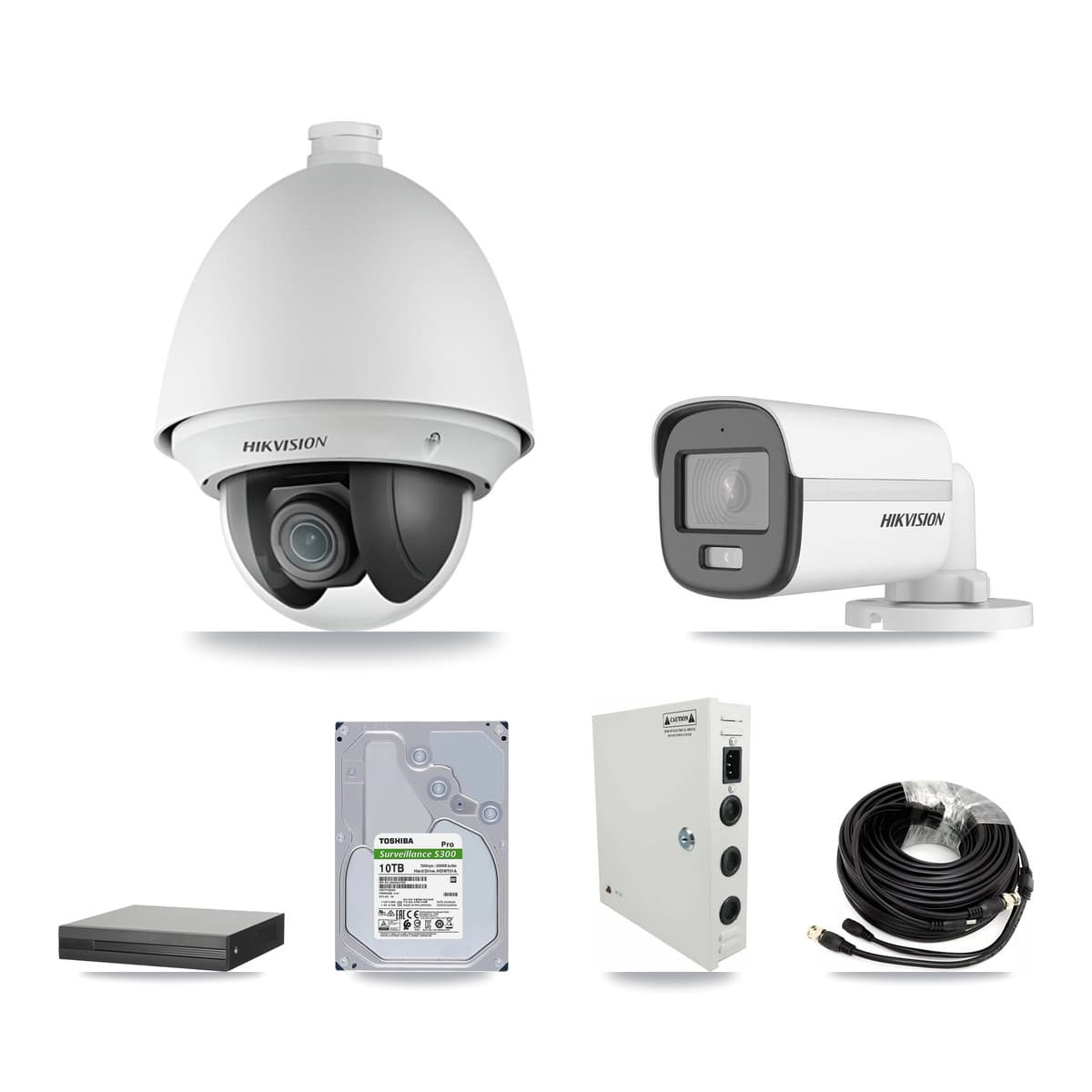 Hikvision 16-Channel 2MP – 5MP CCTV Kit — 14 2MP PTZ + 1 5MP Bullet Cameras + 10TB Recording (XVR-3116HS Recorder) - Image 1