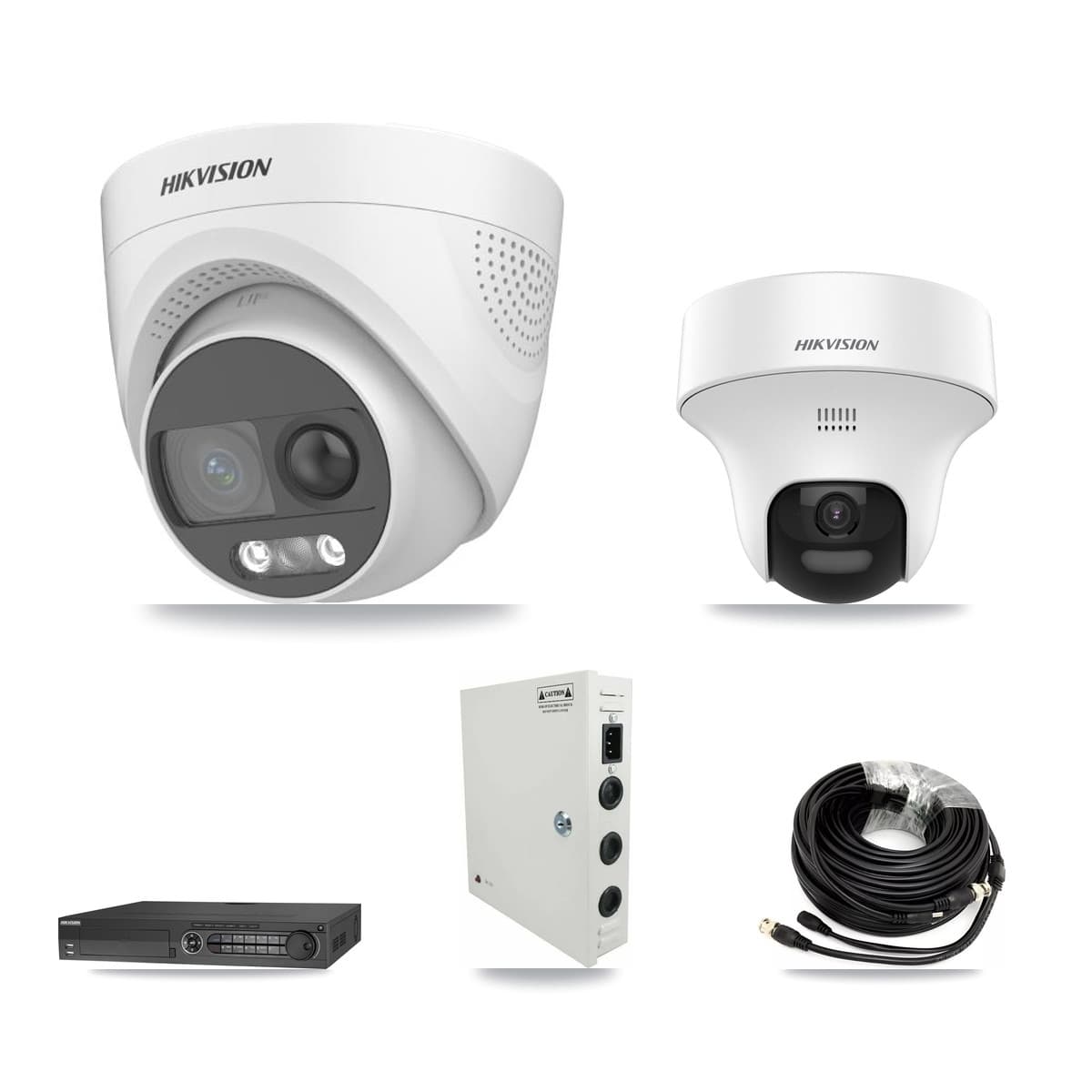 Hikvision 32-Channel 5MP CCTV Kit — 1 DS-2CE70K0T + 11 DS-2CE72KF3T Turret Cameras + 2× 8TB Recording (DS-7332HQHI Recorder)